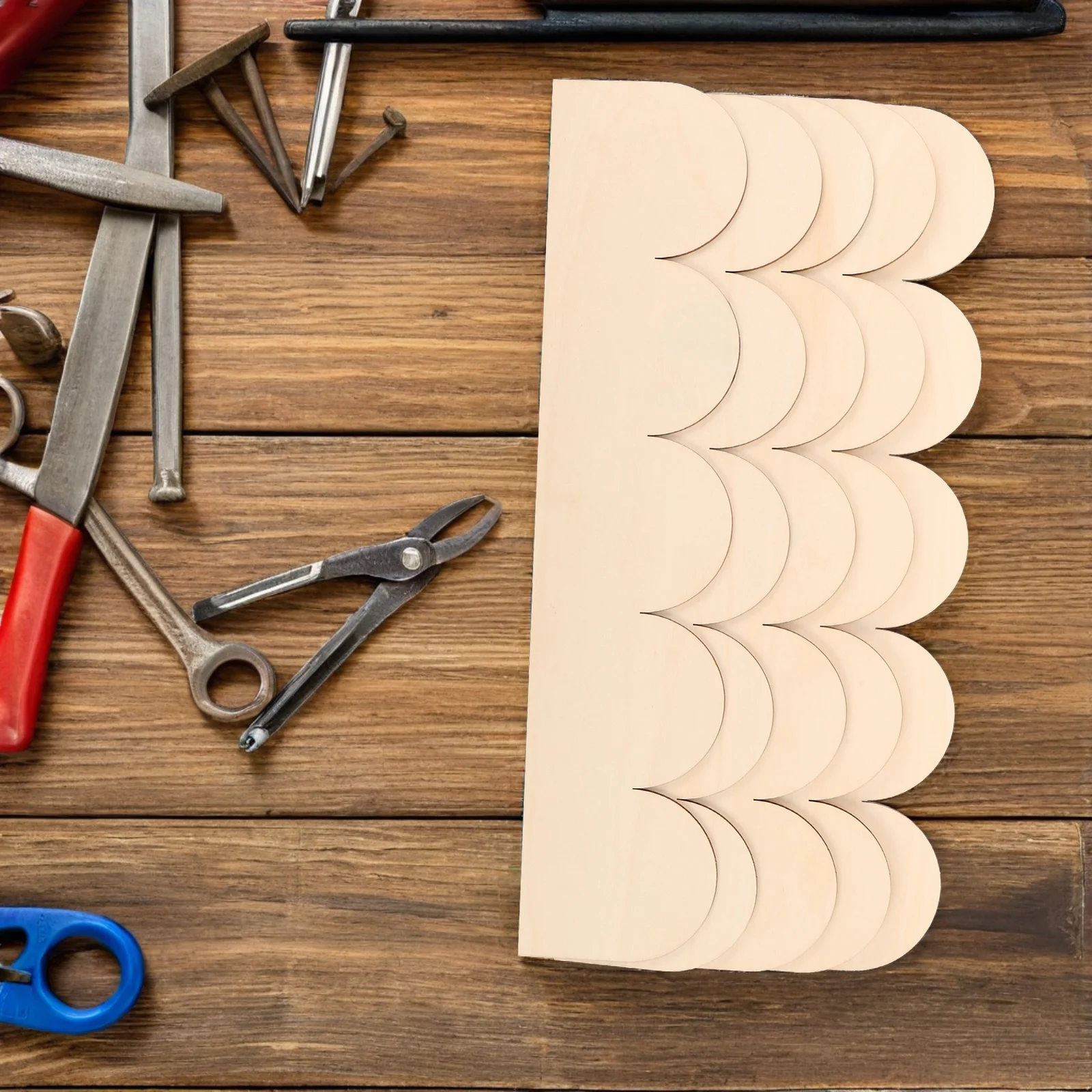 

20Pcs Wood Cabinet Door Frame Trim Unfinished Scalloped Decorative Edge DIY Moldings for Door Border Decor Cabinet End Panels