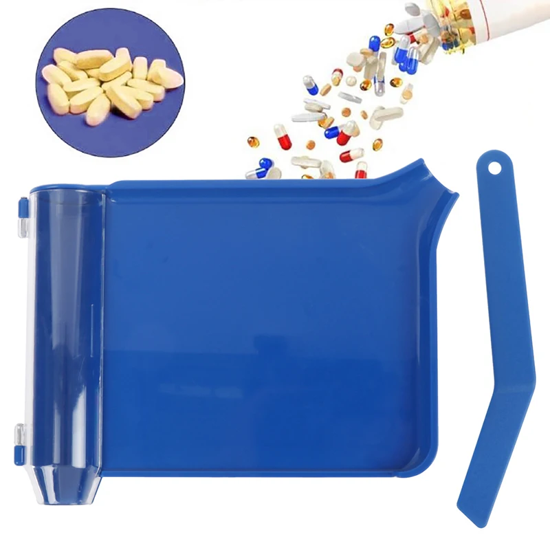 Pills Counting Tray Counter Tablet Dispenser Pills Plate Splitter Pharmacy Spatula For Doctor Pharmacists Set