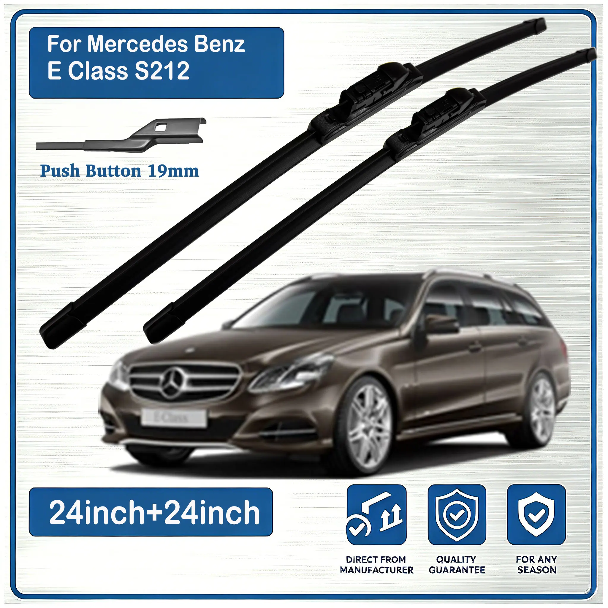 For Mercedes Benz E Class S212 2014-2016 Front Wiper Blades Windscreen Windshield Window WIPER 2PCS