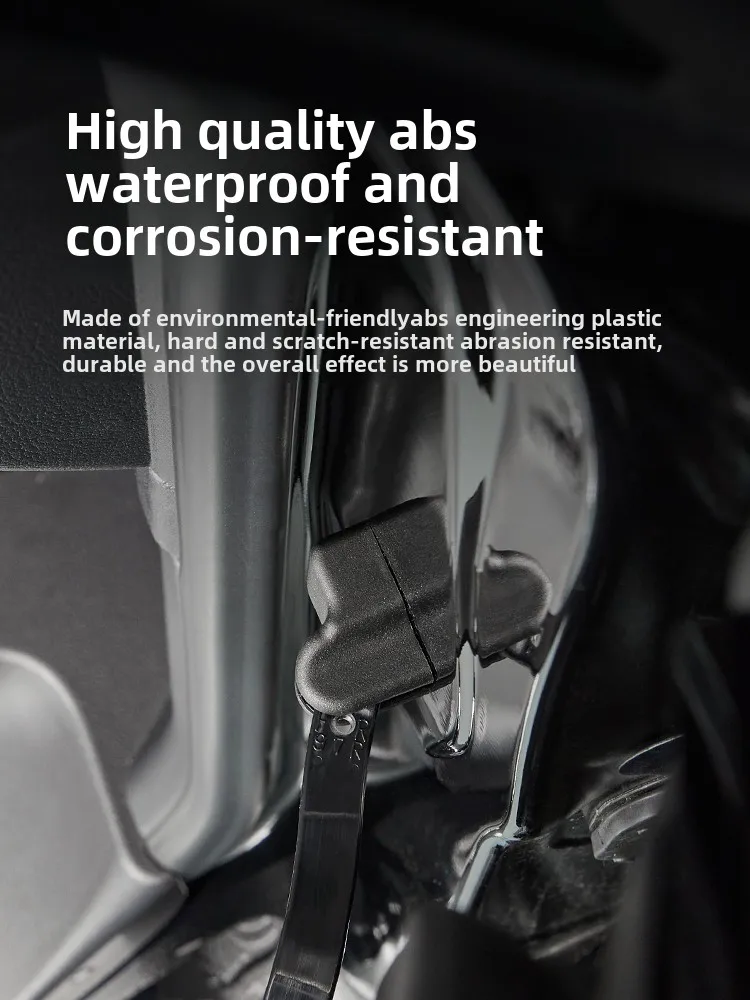 محدد الباب الغطاء الواقي ABS المضادة للصدأ قفل الباب الغطاء الواقي لتويوتا ألارد 40 سلسلة 2024 الملحقات الداخلية #5