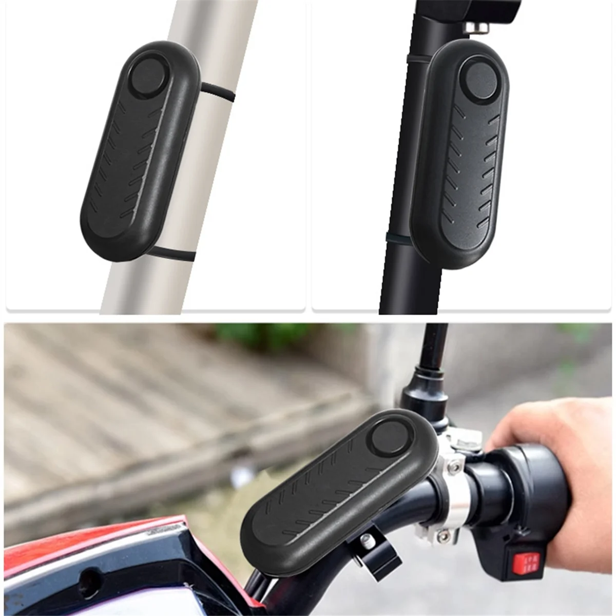 

ABNJ Bicycle Alarm Anti-Theft Vibration Sensor Electric Motorcycle Scooter Bike Security Protection Anti Theft Alarms