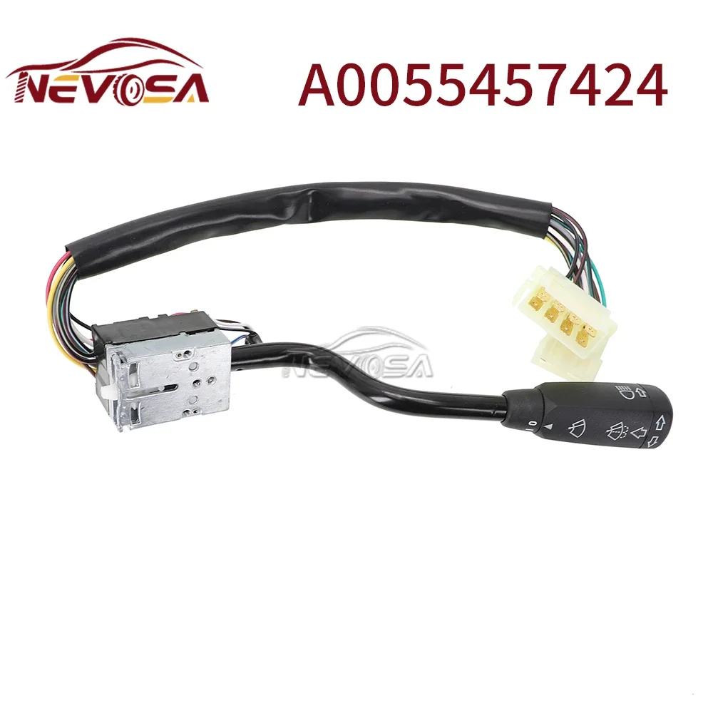 

Переключатель подрулевой 24В для Mercedes-Benz T1 Bus 601 602 1977-1996 (стеклоочиститель, поворотник, свет) 0055457424 A0065457824 Левая сторона