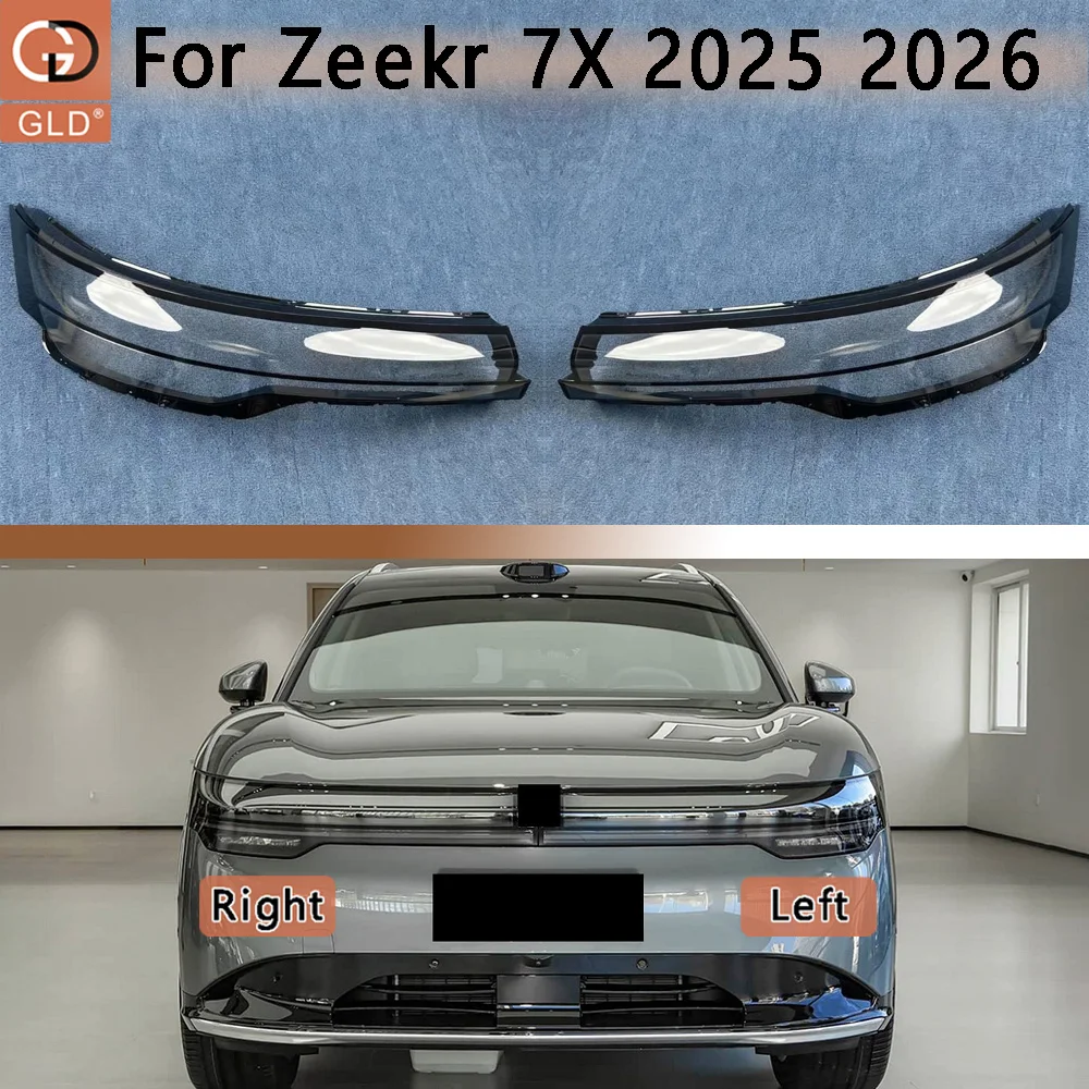 

Front Glass Lens Lamp Shade Shell Car Headlight Shell Replacement Headlight Cover Headlamp Lens Headligh For Zeekr 2025 2026 7X