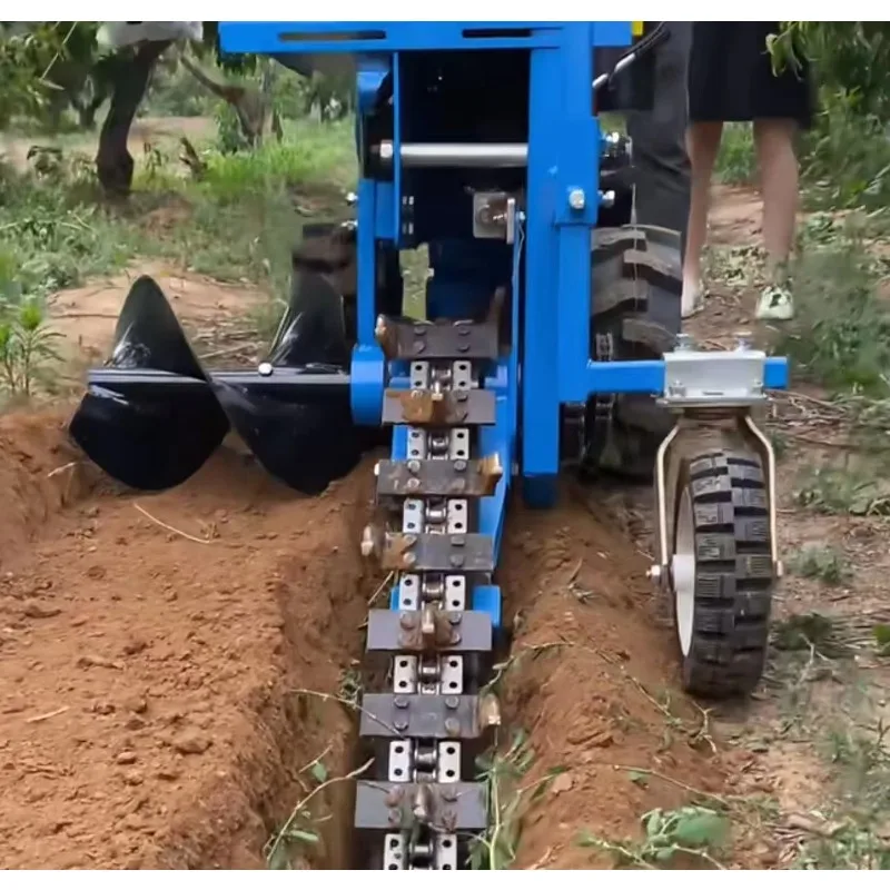 Hand Operated Trencher 12cm 15cm 20cm 40CM Width 80cm 1m 50CM Depth Self-propelled Trenching Machine Chain Type Ditching Machine