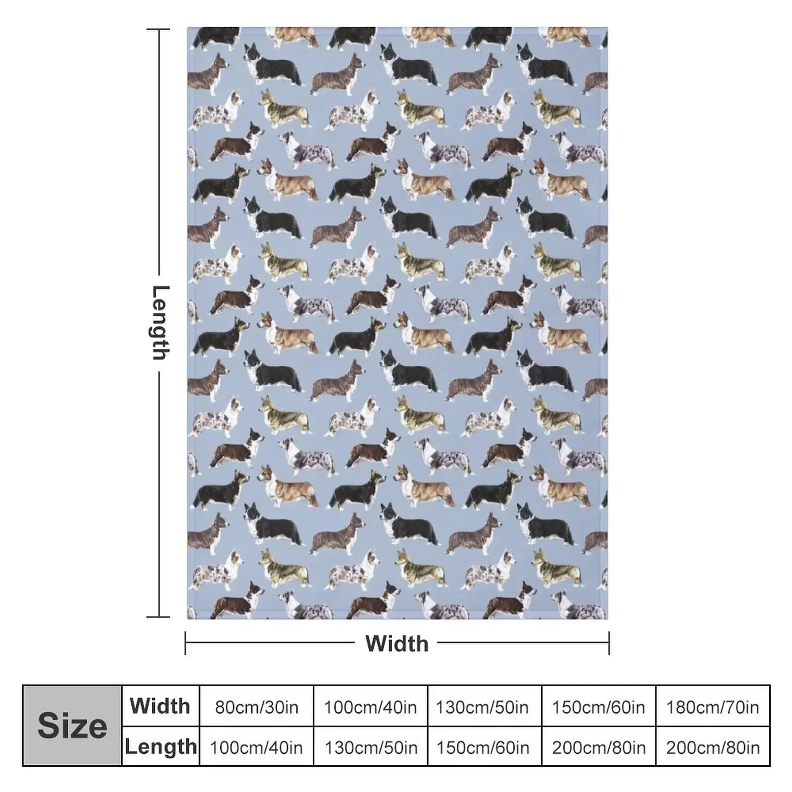 Here I Go 'Agan On My Own - Welsh Cardigan Corgi Dog Pattern Throw Blanket Bed Decorative Sofas for sofa wednesday Blankets