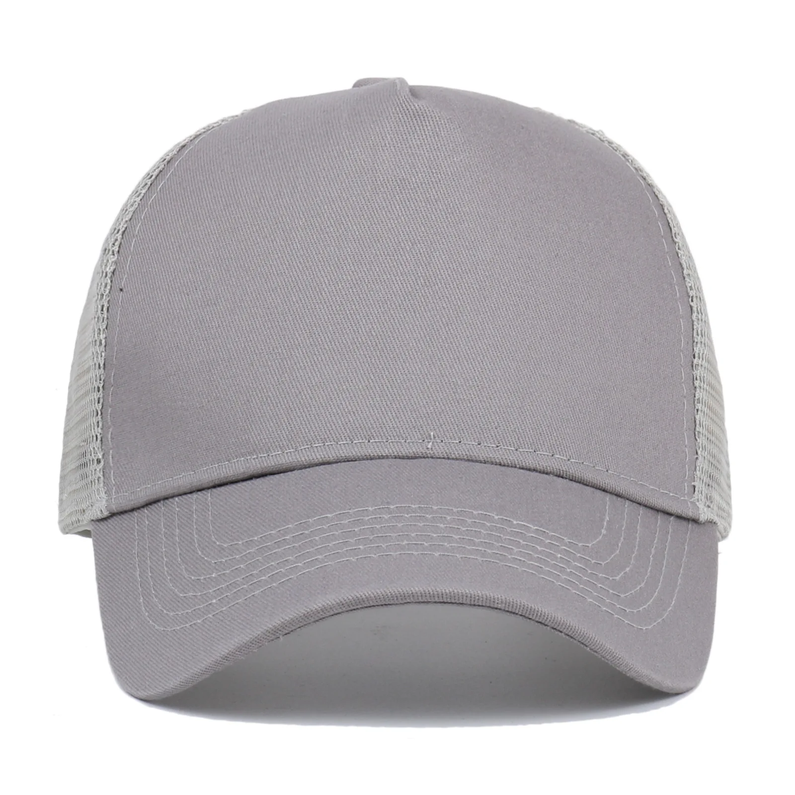 Customized Printed Logo Pure Cotton Five Piece Mesh Hats Men's Fashionable Baseball Caps Women's Breathable Duck Tongue Hat view 3