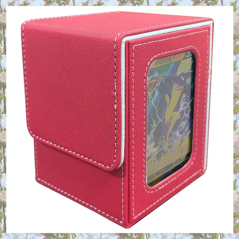 Eco-Friendly-Display Card Box,Card Box Suitable For 100 Double Sleeve Cards,Large Capacity Portable Storage Card Box