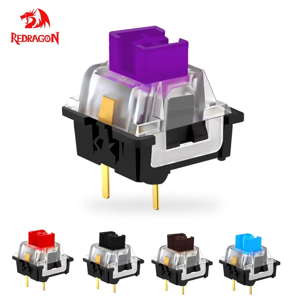 REDRAGON SMD RGB MX interruptor Clicky 3Pin Linear Switche Tátil silencioso vermelho azul Marrom Preto Roxo Para teclado Mecânico Backlit