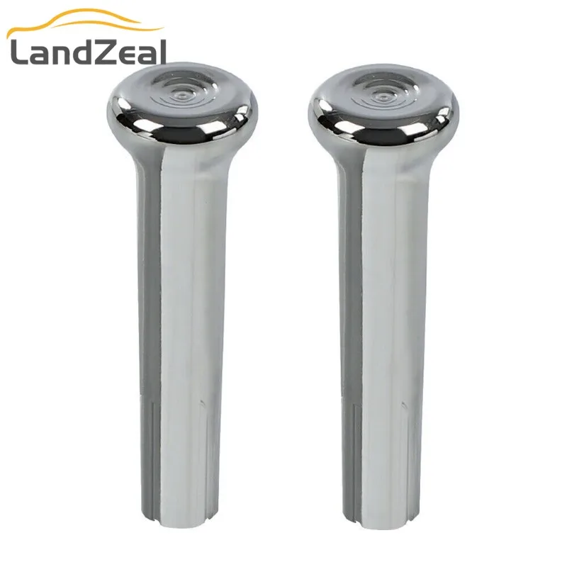 IN6728Z 2 Pcs Cars Silver Chrome Door Lock Knobs For Buick For Chevrolet For Pontiac 1971-1988