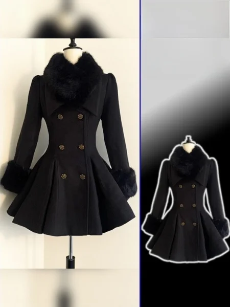 Large Size Bla Wool…