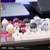Anime Keycaps Honkai Star Rail‌ Finger Tip Keycap Q Version Figure Jing Yuan Kafka Dan Heng Custom Key Caps Mechanical Keyboard