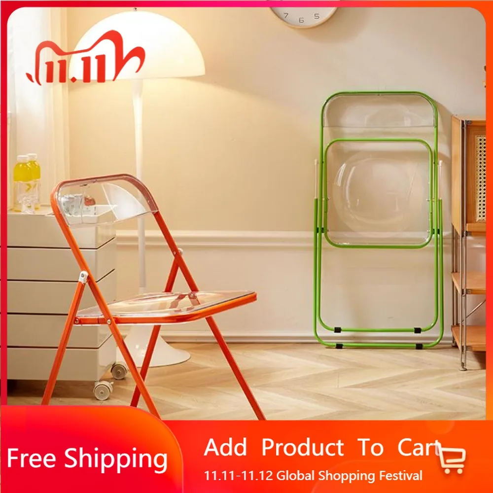 

Cheap Folding Dining Chair Fashion Minimalist Party Aesthetics Events Design Chairs Space Saving Unique Silla Plegable Furniture