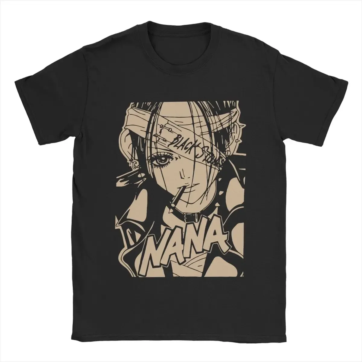 POMEL T-Shirts Men Anime Cool Pure Cotton Tees Crew Neck Short Sleeve T Shirt Adult Clothes