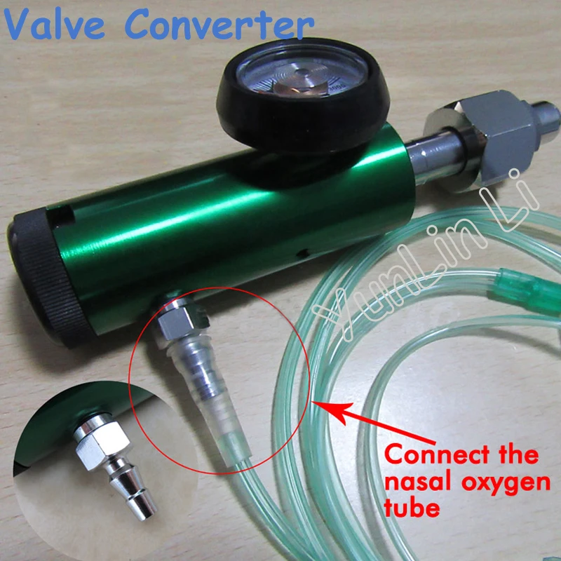 Flow Meter Converter Adjust Valve Flow Meter Oxygen Cylinder Oxygen Pressure-Reducing Valve Converter CGA540