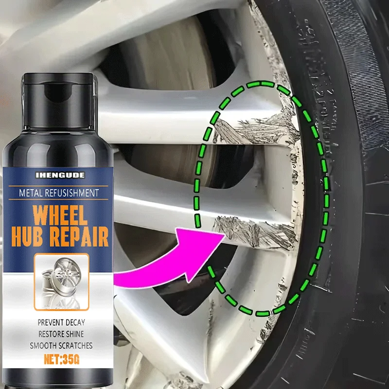 Car Wheel Hub Scratch Repair Kit - Wheel Hub Refurbishment And Polishing, Car Wheel Hub Scratch And Fading Repair Agent