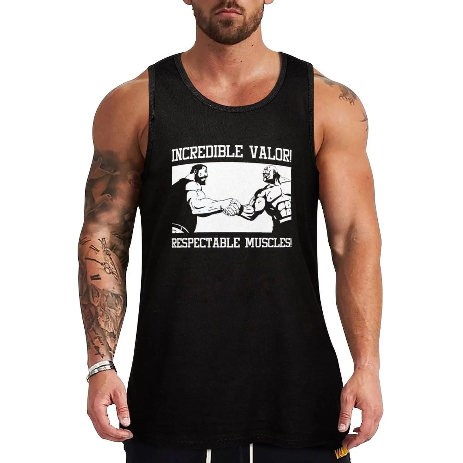 

Incredible valor! Respectable muscles! Fullmetal Alchemist Tank Top sports clothes for men gym shirts