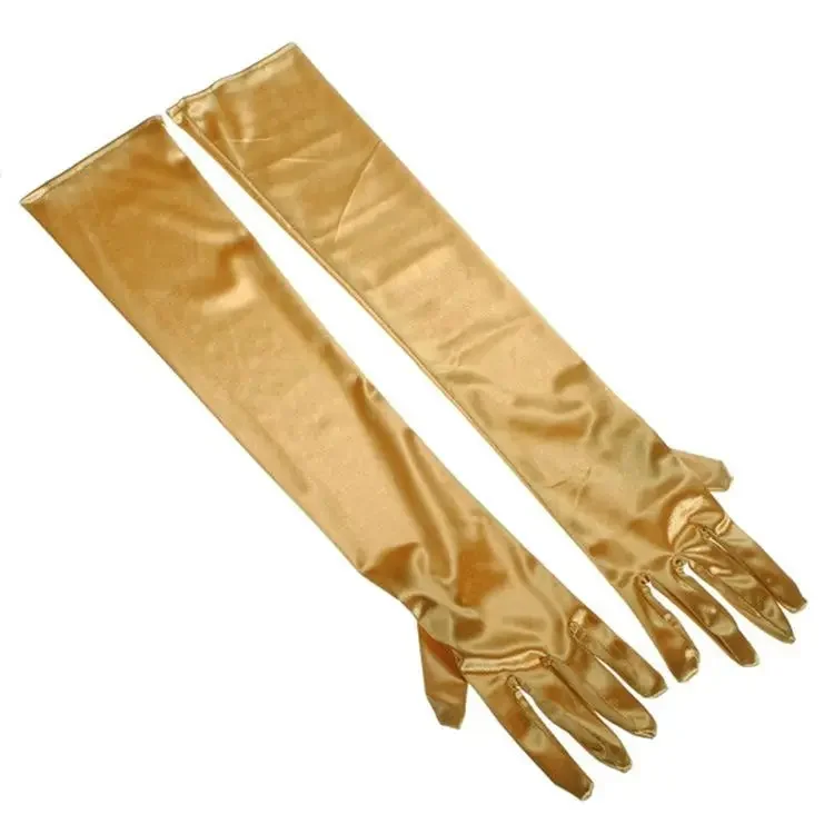 Classic Satin Long Finger Elbow Bride Wedding Gloves Opera Evening Party Prom Costume  Gloves