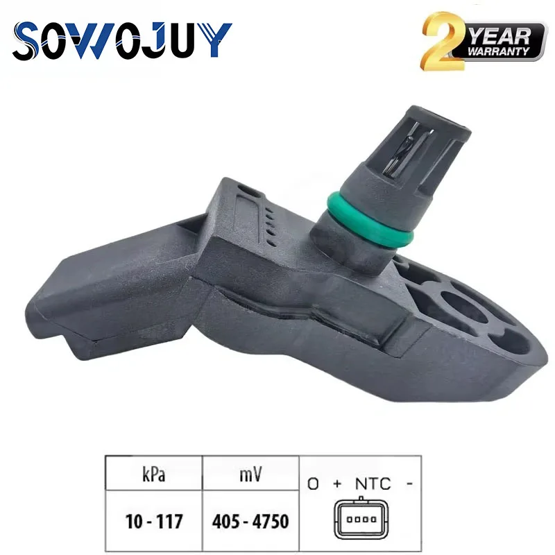 Manifold Absolute Intake Pressure MAP Sensor 0261230043 For Citroen C3 Peugeot 106 Partner 206 307 807 407 207 96365830 1920AJ