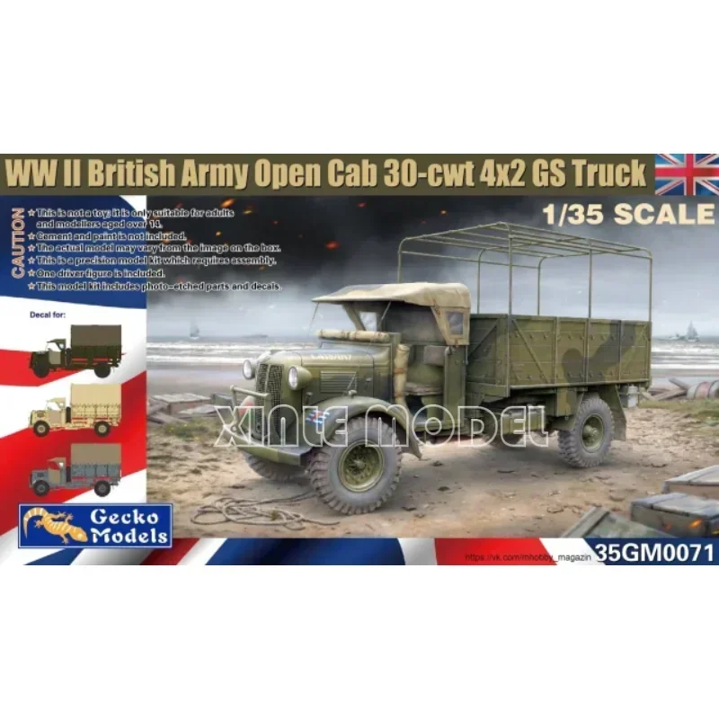 

Gecko model Assembled Tank Kit 35GM0071 WW II British Army Open Cab 30-cwt 4x2 GS Truck 1/35