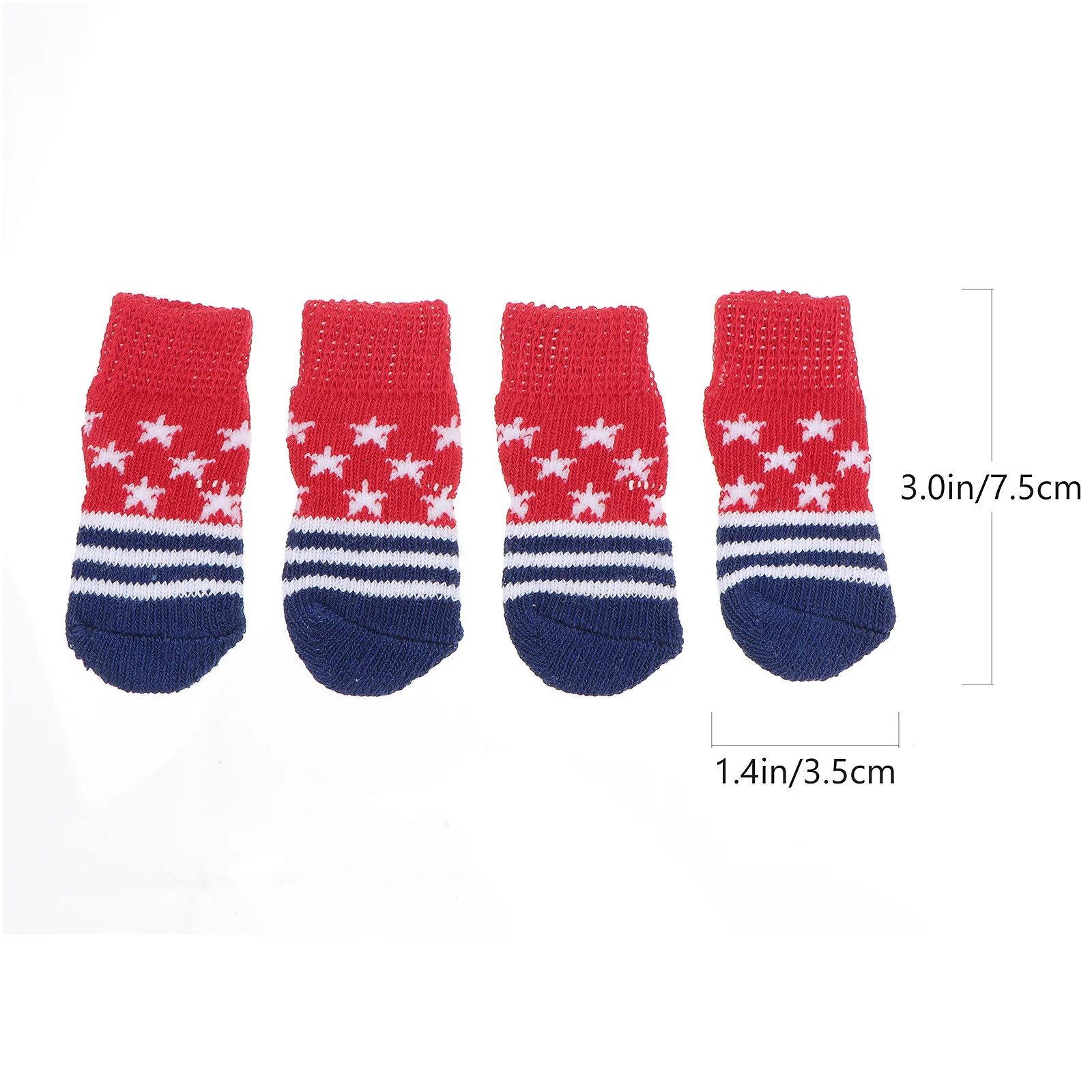 4Pcs Pet Non-Slip Cotton Socks Dog Paw Protectors Soft Comfortable Paw Socks Prevent Sliding on Hardwood Floors