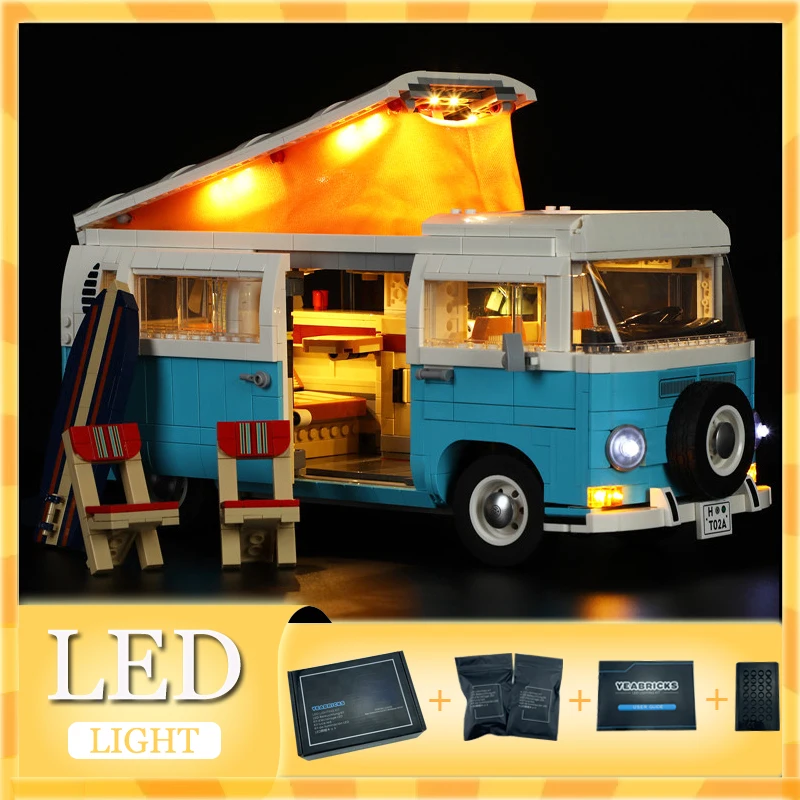 DIY LED Light Kit For LEGO 10279 T2 Camper Van Building Block Set ( Only LED Light,Without Blocks Model)