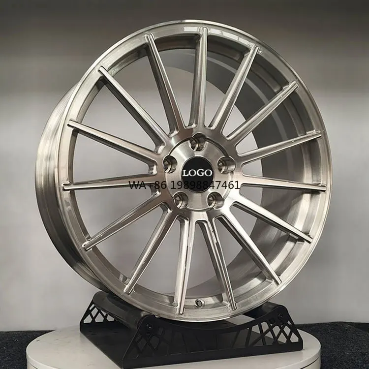 

19 20 21 22 Inch 5x120 Multi Spokes Machine Face Brushed Silver Forged Alloy Passenger Car Wheel Rim for BMW E36 E90 E60 E46 E90