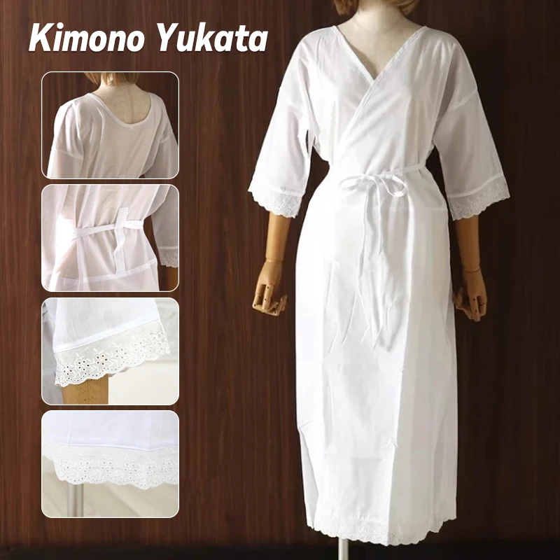 Japanese Traditional Kimono Inner Wear Summer Breathable Women White Yukata Kimono Bottom Lining Intimate Kimono Accessories