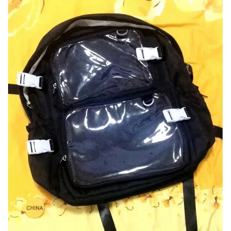 Fashion Trendy Student Ita Bag Large Capacity Transparent Backpacks Teenage Girls All Match Simple Ita School Bag Bolsos Mujer