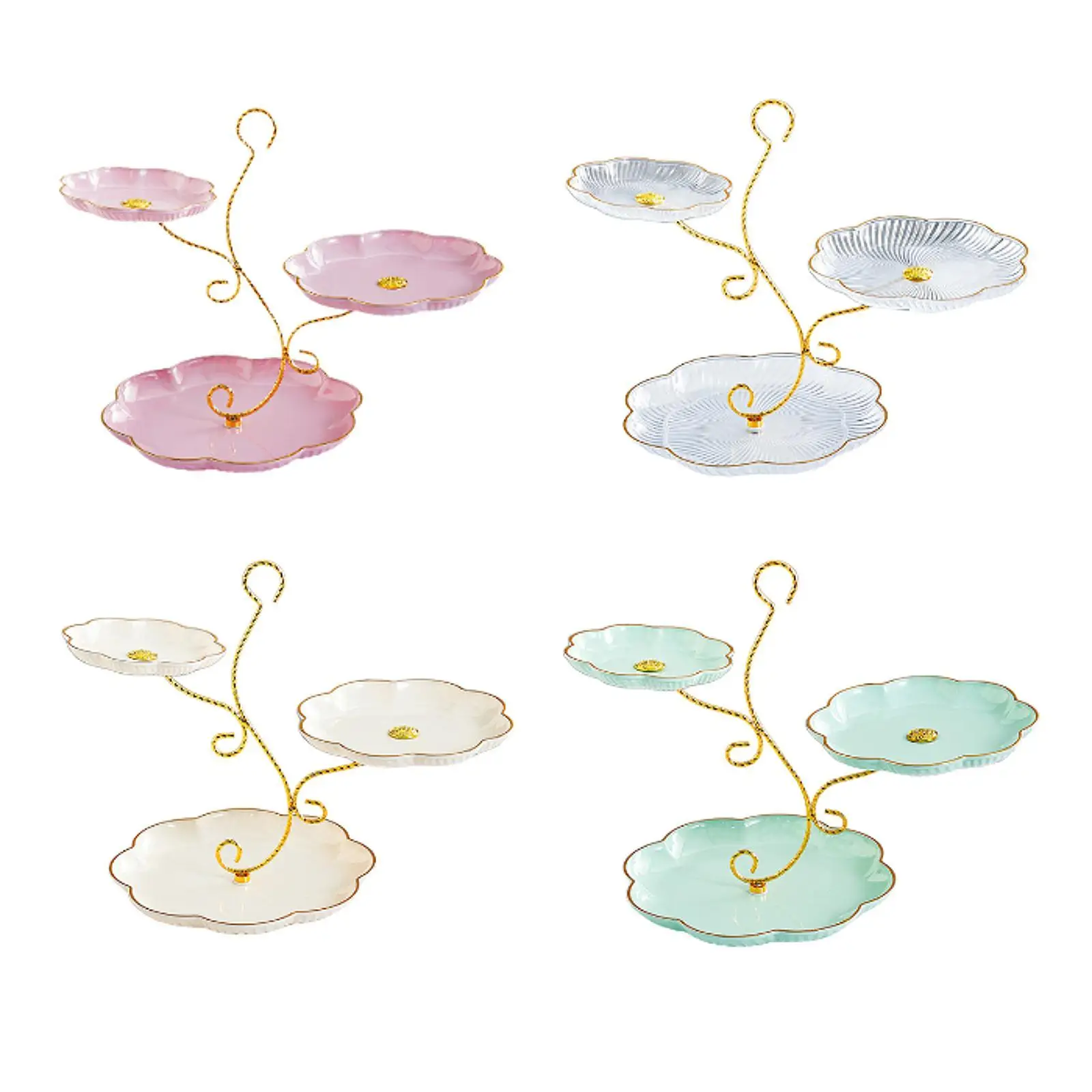 

3 Layer Fruit Plate Holder Dessert Cupcake Stand, Storage Buffet Serving Platter Wedding Cake Stand for Banquet