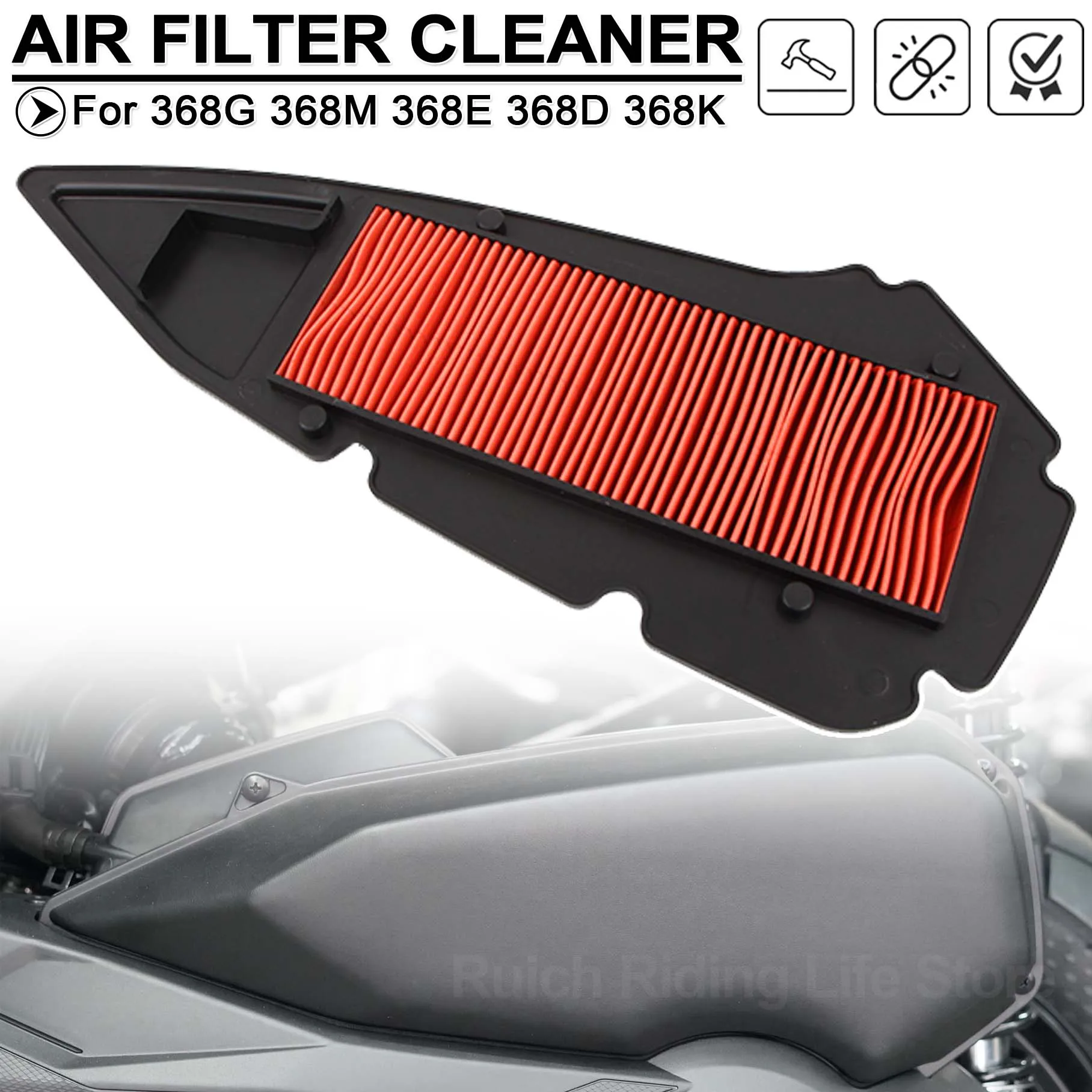 Motorcycle Air Filter Cleaner Engine Intake Purification Clean Element For Zontes 368G 368M 368E 368D 368K 368 G M E D K G368