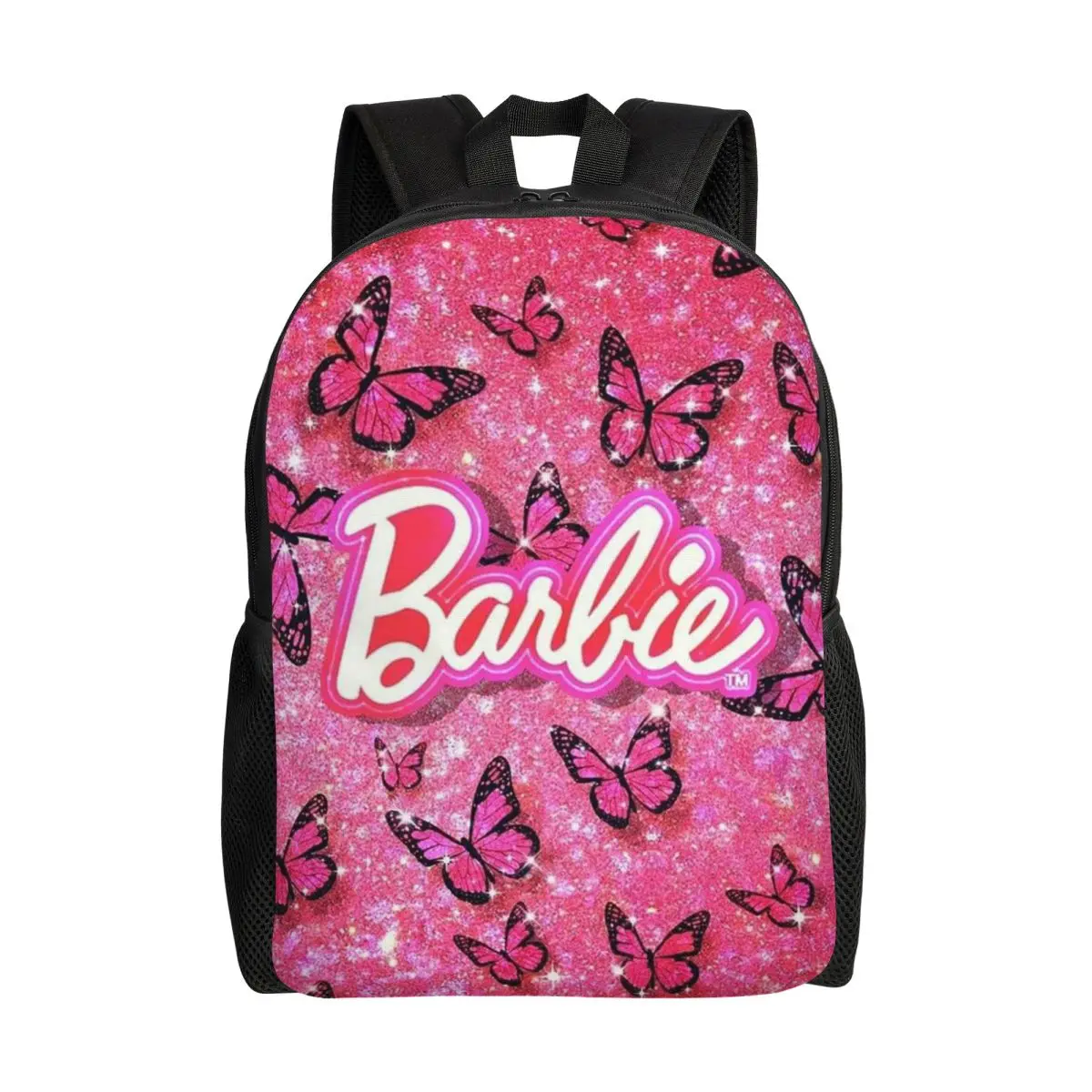 Mochila Barbies con estampado 3D personalizado de mariposa para niños, niñas, escuela, universidad, bolsas de viaje, mujeres, hombres, mochila para portátil de 15 pulgadas