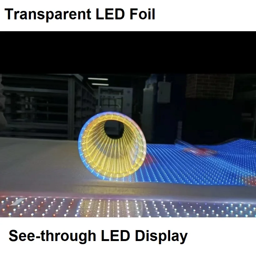 Fittable Transparent LED Film Foil, See-through Media Display