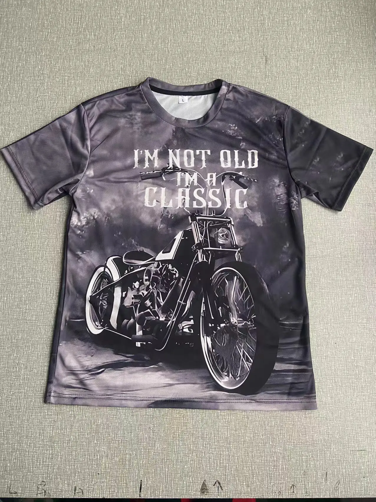 Motorcycle T-shirt Men 3D Print Short Sleeve Vintage 1971 T Shirt For Mens Street Ride Biker T Shirts Tops Oversized Tee Shirt