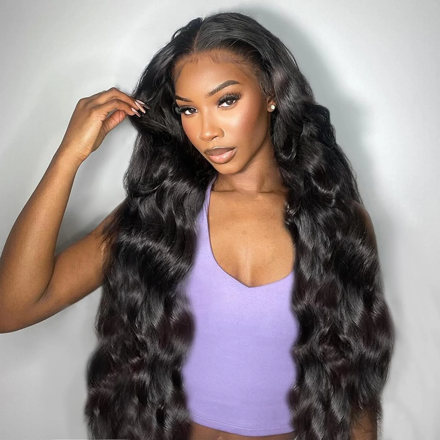 30 40 Inch Body Wave Lace Front Human Hair Wig 180 Density Brazilian Remy 13x6 Transparent Hd Lace Frontal Wigs For Women Bling