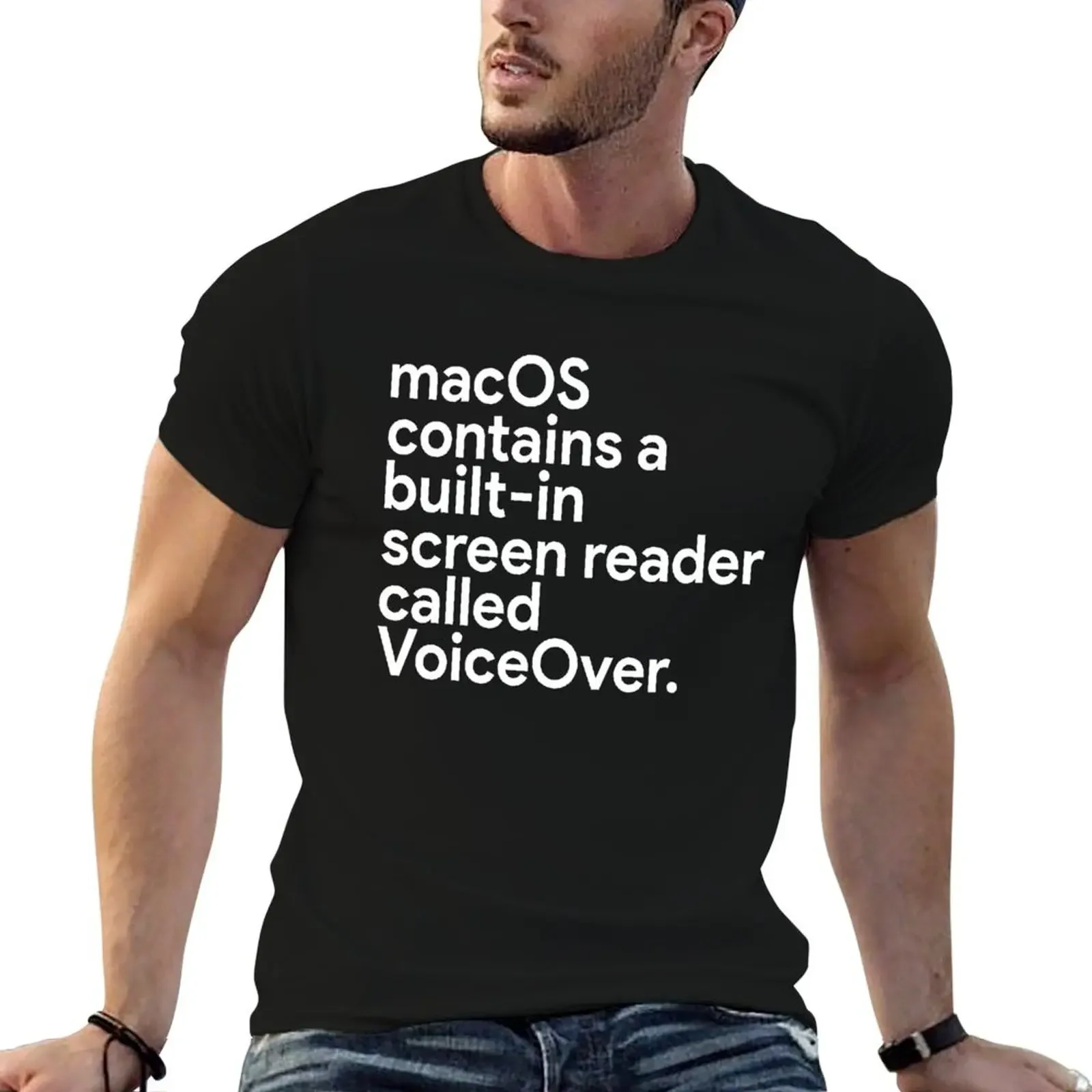 macOS contains a built-in screen reader called VoiceOver T-Shirt plus size tops graphics graphic shirts Men's t-shirts