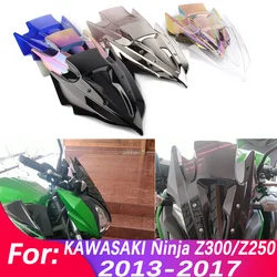 Motorcycle Windshield For Kawasaki Ninja Z 250 300 Z250 Z300 2013-2018 Double Bubble WindScreen Accessories Fairing Deflector