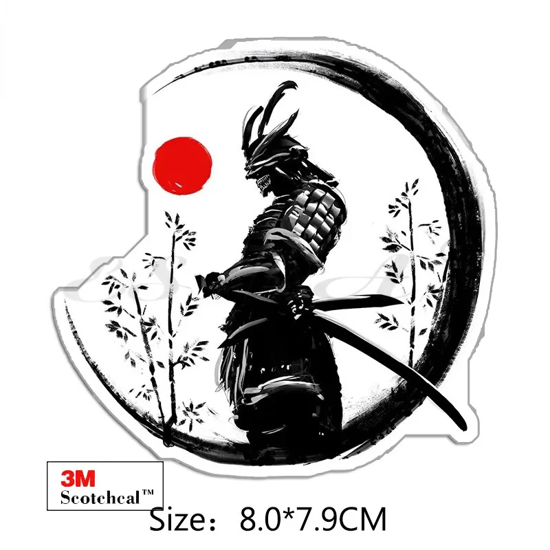 Laptop Sticker  Japanese Style Armor Samurai Decals for Car Waterproof PVC Pegatinas for Luggage Motor Notebook Decorate