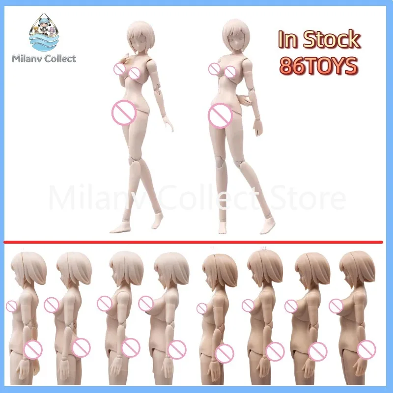 

86TOYS T86-ST 1/12 Soldier Female Cute Anime Head Super Flexible Joint Body White/Wheat Skin 6 inch Action Figure Doll Model