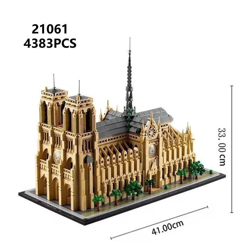 

21061 Notre-Dame de Paris Assembly Model Streetscape Architecture Gift 4383Pcs Brick Children's Educational Toy