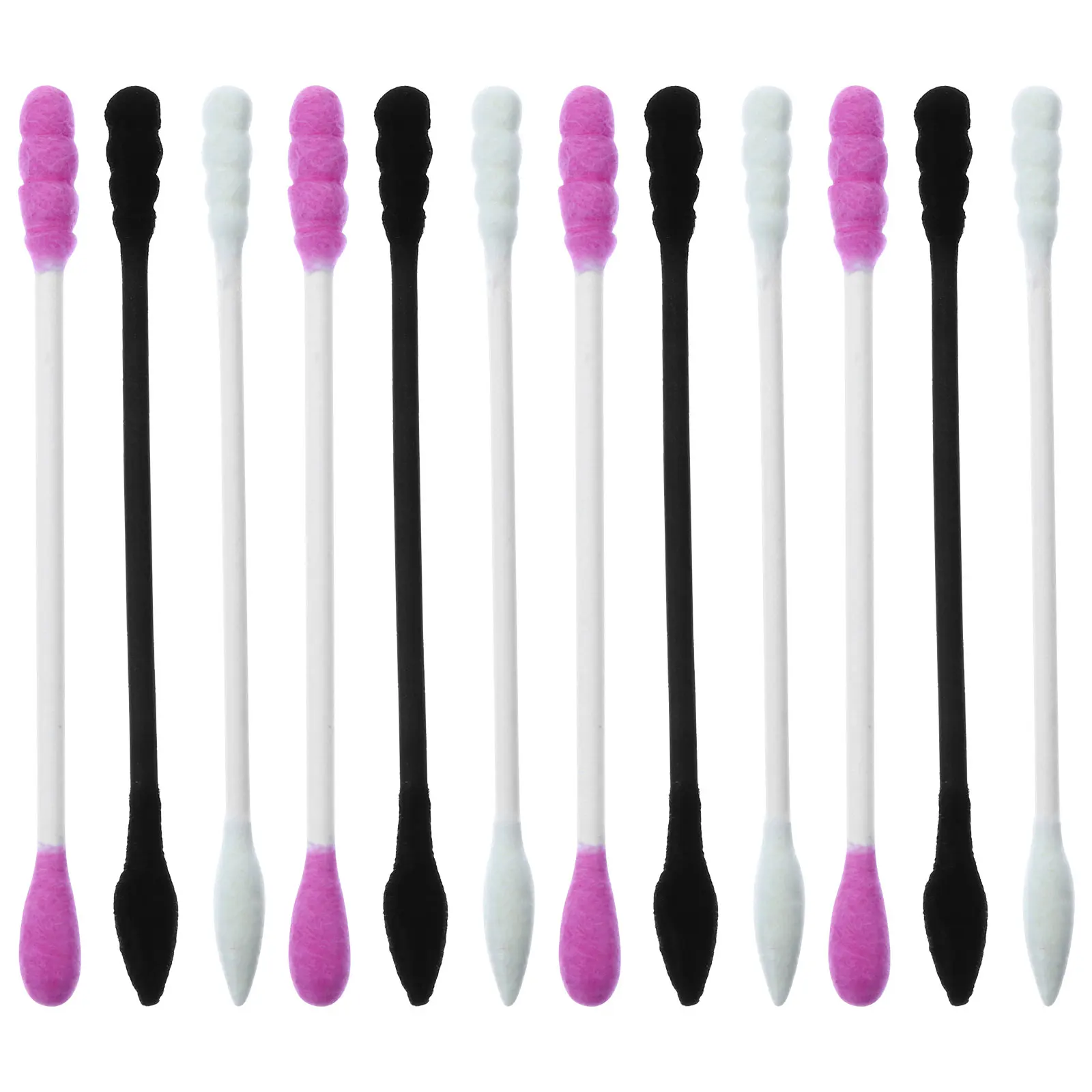 3 قطعة 3 عبوات من مسحات عصا القطن برأسين، مسحات تنظيف حلزونية فائقة الامتصاص، أداة توزيع الأذن بمقبض طويل