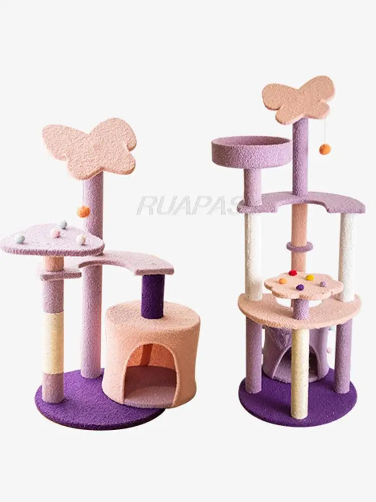 Cat Trees for Kittens Cat Furniture Towers with Scratching Posts Double Perches House Kitty Cat Activity Trees Climb