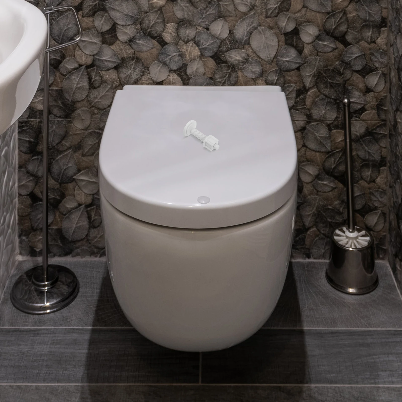 

2pcs Toilet Seat Screws Replacement Plastic Bolts Nuts For Universal Toilet Seat Repair Fastening Hardware Kit Durable Fixation