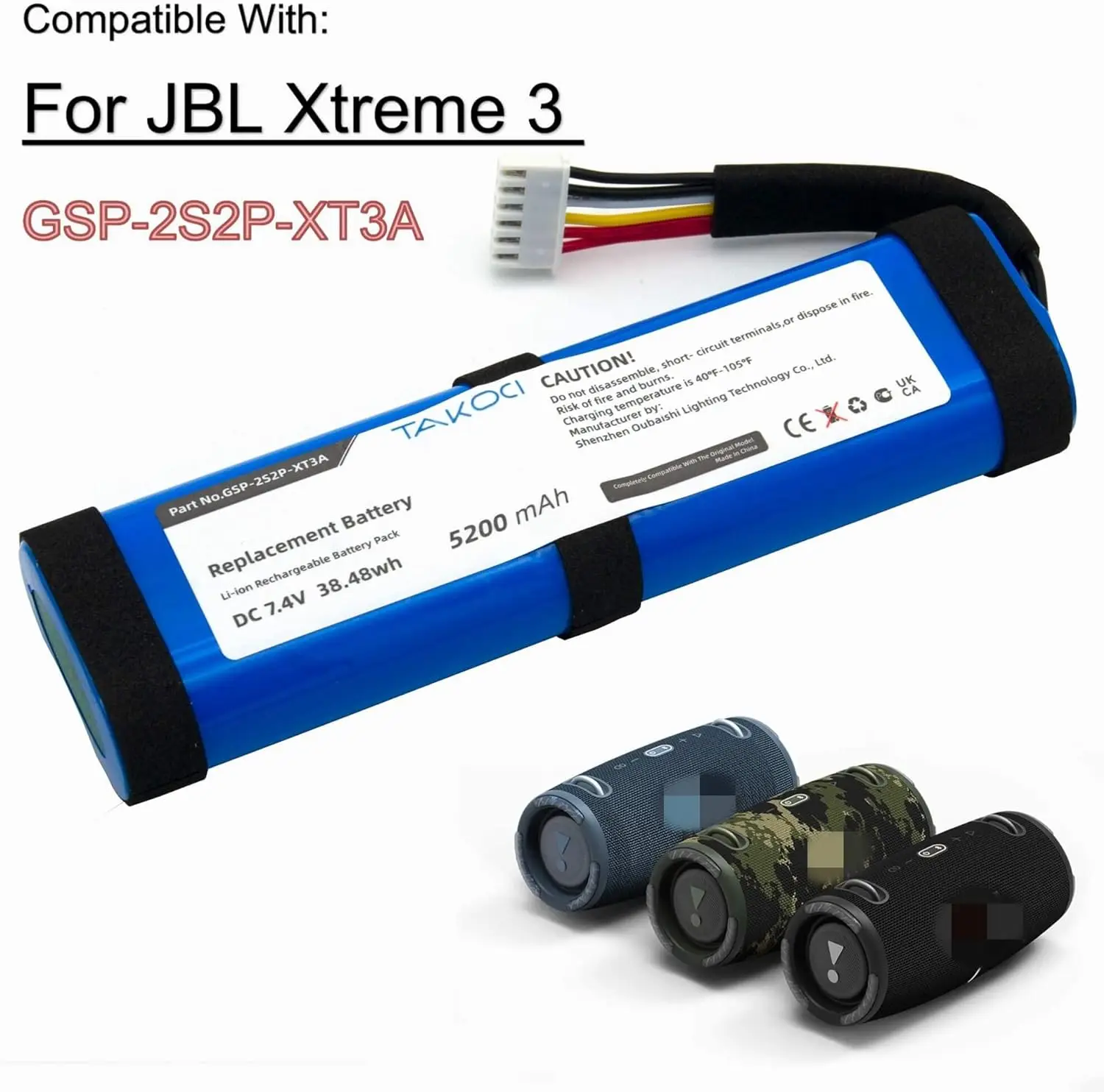 Replacement Battery for JBL  Xtreme 3 GSP-2S2P-XT3A 7.4V/mA