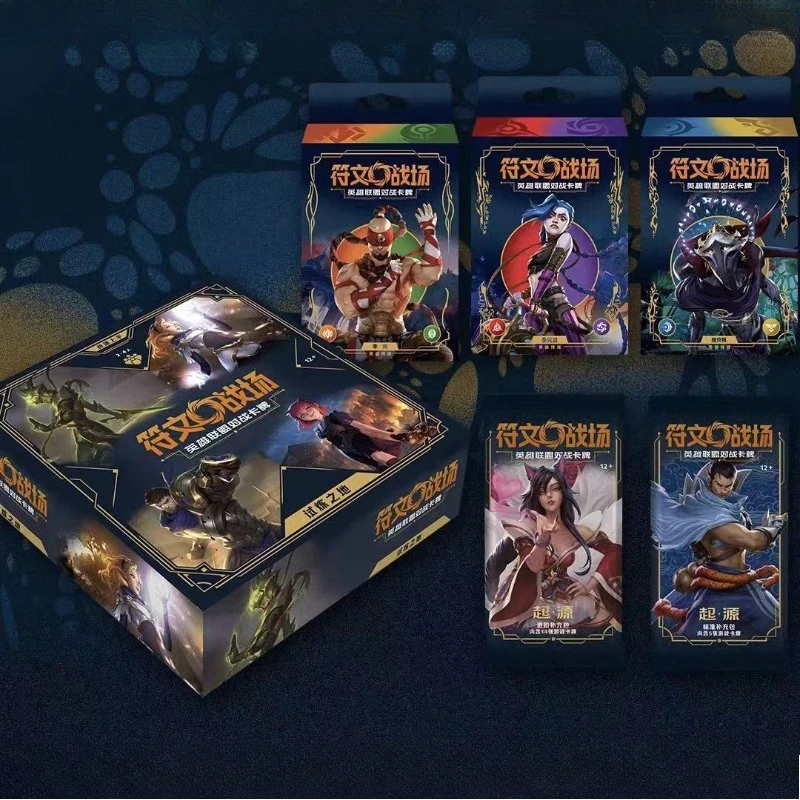 Nuevas Tarjetas Originales de League of Legends, Runeterra Battlefield Beyond Limit - Caja de Sobres Premium de la Colección de Tarjetas del Juego de Anime TCG, Regalo