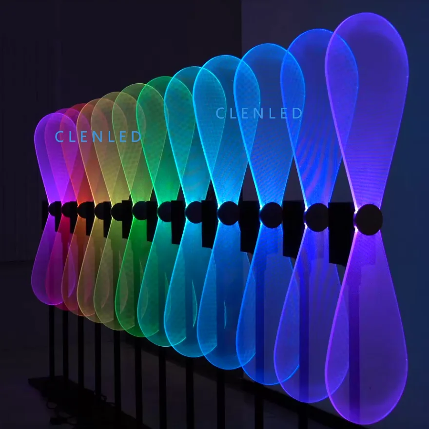 360 Degree Rotation 24V RGB Led Pixel Fan Disco Tube Light Nightclub Decoration DMX Stage Lights for Events view 6