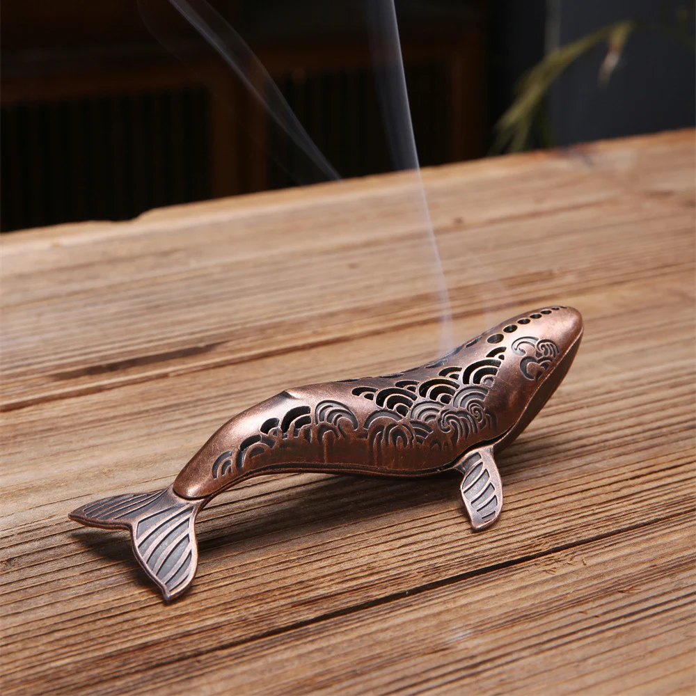 

Little whale stick incense box, Creative Sandalwood burner, Ocean whale incense burner, home decoration fragrance ornaments