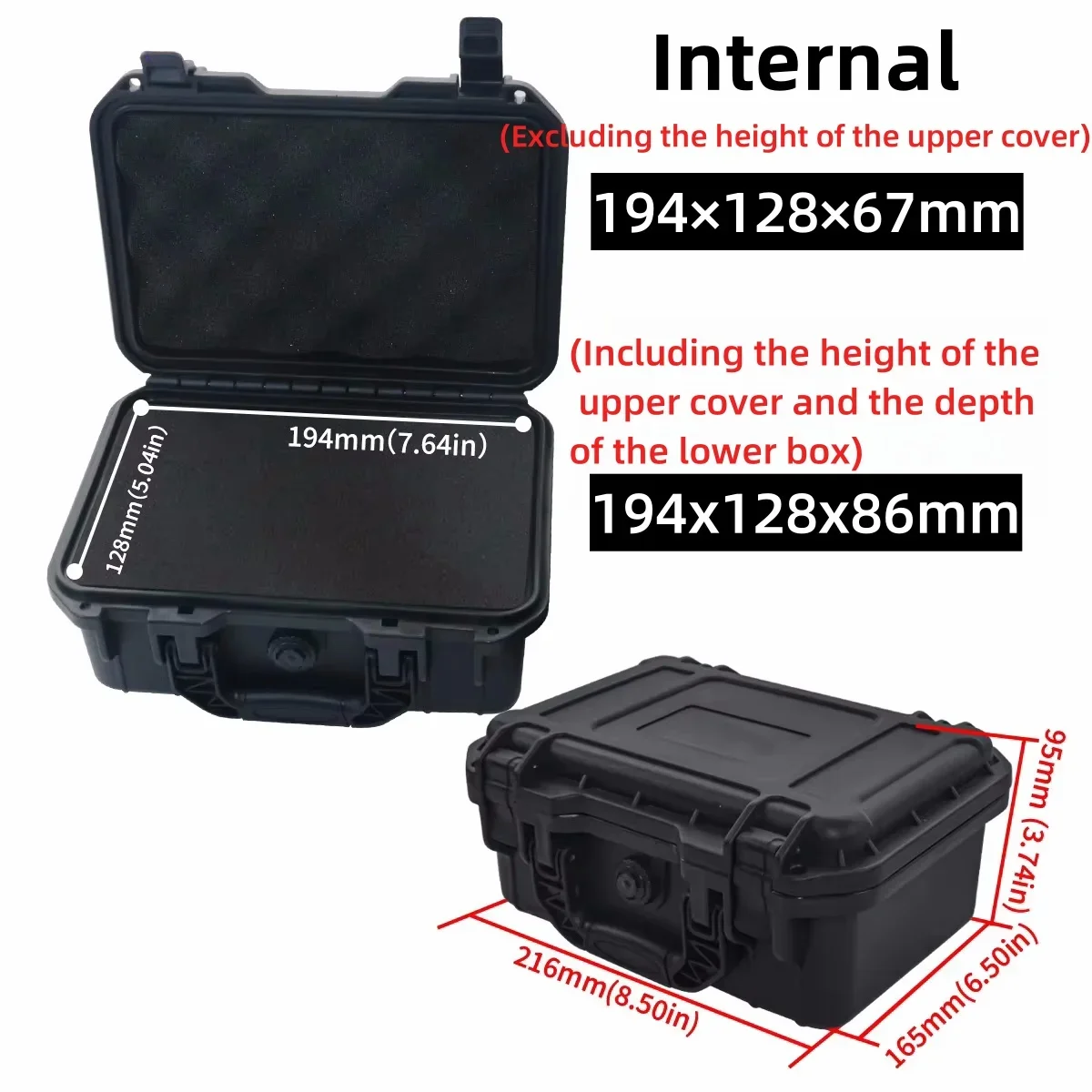1pc Wasserdichte Harte Tragetasche Tasche Werkzeug Fall Mit Vorgeschnittenen Schwamm Lagerung Box Sicherheit Schutz Organizer Hardware Toolbox