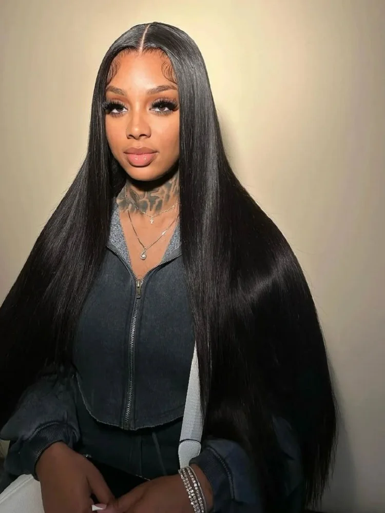 

Wigs Human Hair Straight Lace Front Human Hair Wig Pre Plucked 13x4 HD Transparent 30 Inch Lace Frontal Straight Human Hair Wigs