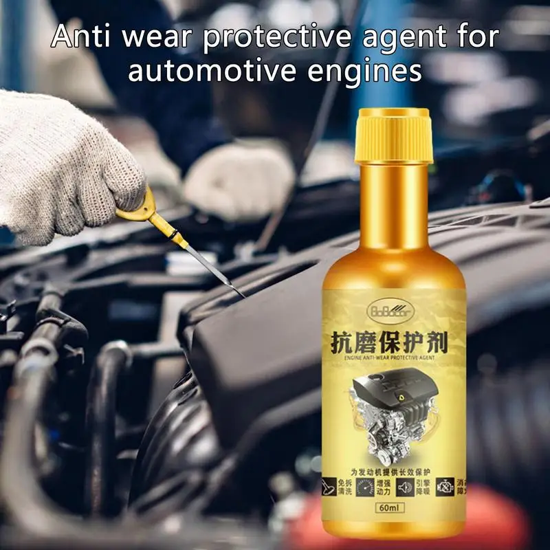 Restaura de aceite de motor de coche de 2,02 oz, protege el motor automotriz, protección antidesgaste del motor automotriz de reducción de ruido para restaurar