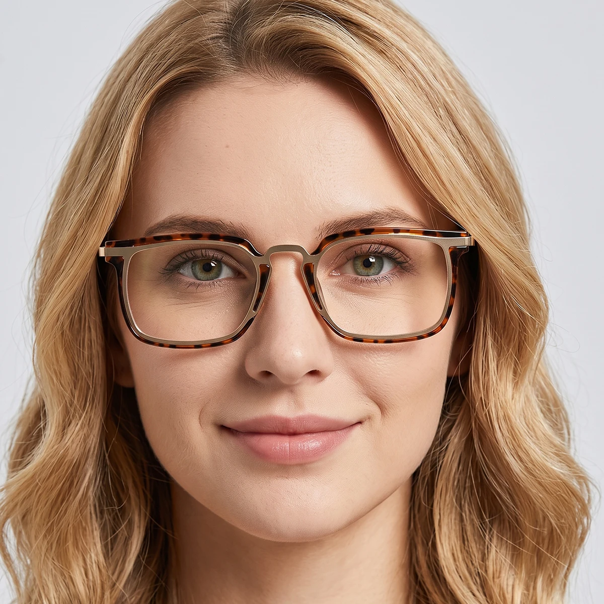 Damen-Katzenaugen-Lesebrille mit rosa-lila Beschichtungen, progressiven Multifokallinsen, randlosem Design, flexiblen Bügeln und komfortablem Tragekomfort.